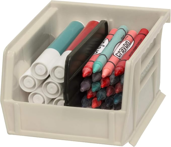 Akro-Mils 30210 AkroBins Plastic Storage Bins, 5"x4"x3", Stone, 24-Pack | Space-Saving Stackable Bins for Garage, Pantry, Craft Organization - Image 9