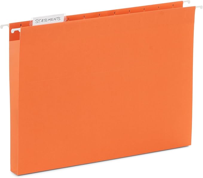 Blue Summit Supplies 25 Expandable Hanging File Folders, 1", Assorted | Letter size, 11pt, 1 in expansion, reinforced, tabs included, for bulky files, charts, and manuals - Image 9