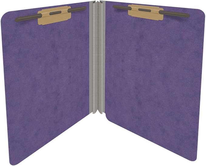25 Pt. Pressboard Classification Folders, Full Cut End Tab, Letter Size, No Dividers, Purple (Box of 25) - Image 4