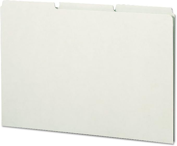 Smead Pressboard Guides, 1/3-Cut Tab (Blank), Legal Size, Gray/Green, 50 per Box (52334) - Image 3