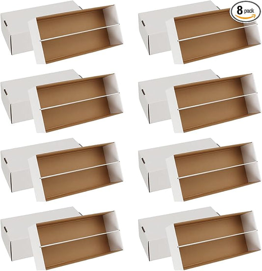 Trading Card Storage Box, 1600 Count Card Storage Boxes, Bulk Cards Storage Box Sports Cards Cases Graded Cardboard Boxes for Basketball Sports Collector (8 Set) by HIMOMO