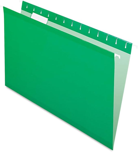 Pendaflex 415315BGR Reinforced Hanging Folders, 1/5 Tab, Legal, Bright Green, 25/Box by Pendaflex