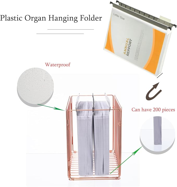 20 Plastic Large Capacity Hanging folders, Letter Size, with Labels | Expandable design creates extra capacity for bulky files while keeping documents organized and easy to access. - Image 4