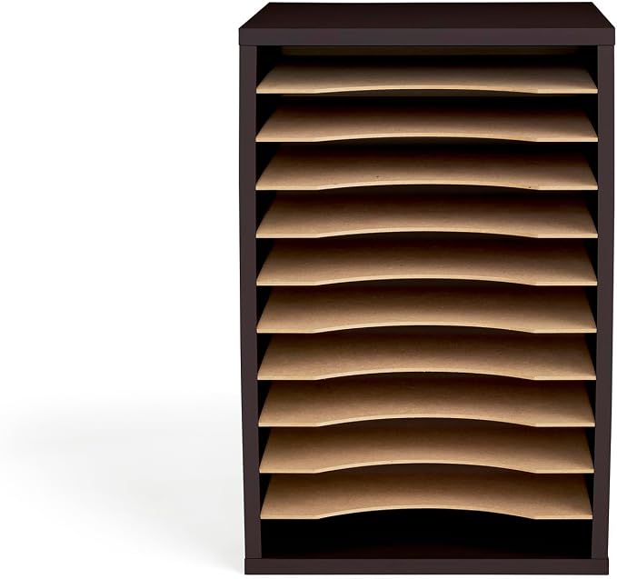 Safco Products Vertical Desktop Sorter, 11 Compartment, Black - Image 2