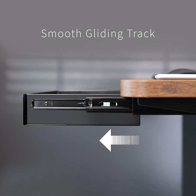 VIVO 13 inch Under Desk Mounted Sliding Pull-out Drawer for Office Desk, Pull Handle, Storage Organizer for Sit Stand Workstation, Black, DESK-DR1H-B | Sliding Steel Pull-out Drawer for Office Desk, Pull Handle, Storage Organizer for Sit Stand Workstat... - Image 6