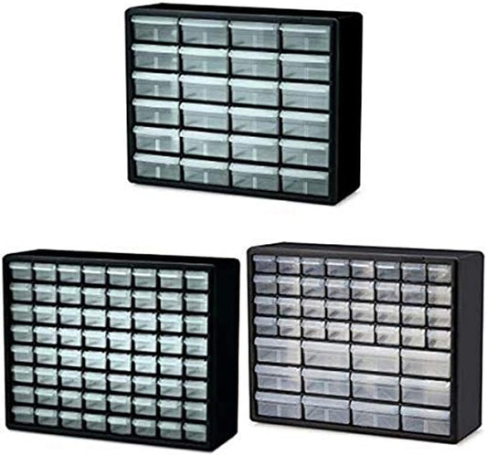 Akro-Mils 10124 24 Drawer Plastic Parts Storage Hardware and Craft Cabinet, 20-Inch x 16-Inch x 6.5-Inch, Black by Unknown