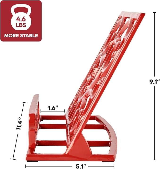 JOGREFUL Cast Iron Cookbook Stand, Kitchen Recipe Holder Vine Scroll Red | Heavy-Duty Book Vintage Holder, Reading Rest Holder for Easel/Counter/Books/Magazine/iPad/Bible - Image 2