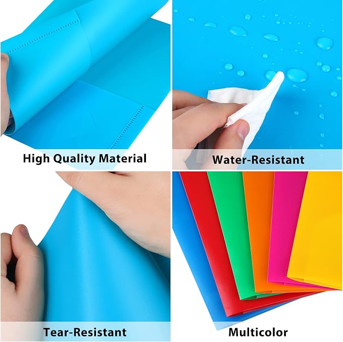 HABGP Plastic Folders with Pockets, 12 Color Heavy Duty Two Pocket Folder | Business Card Holder, for Office, High School - Image 5