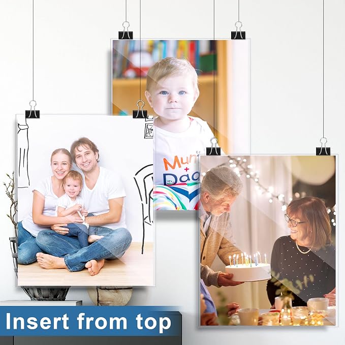20 Pcs 11x14 Inch PVC Rigid Print Protectors, Heavy Duty Hard Plastic Poster Sleeves for Prints, Magazines, Photos & Paper, Ideal Rigid Menu Covers Paper Page Protectors - Image 5