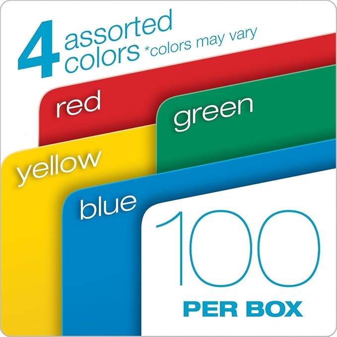 Pendaflex Colored File Jackets, Reinforced Tab, Flat, Letter Size, Assorted Colors (B3010DTAST), 100 Jackets Per Box - Image 2