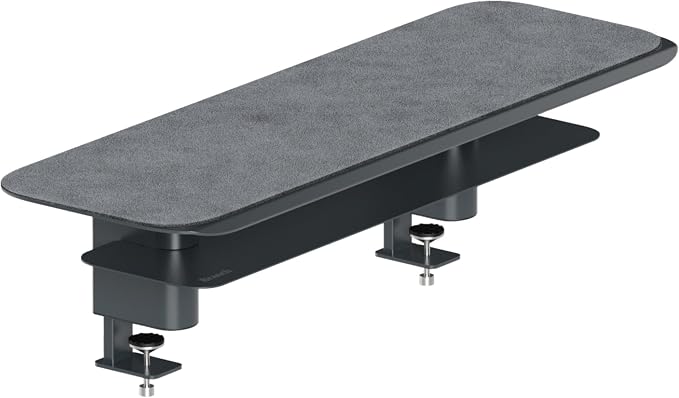 Branch Monitor Stand, Small Monitor Riser Second Tier Storage | Elegant, Durable Powder-Coated Steel Stand with Soft Felt Liner, Charcoal by Branch