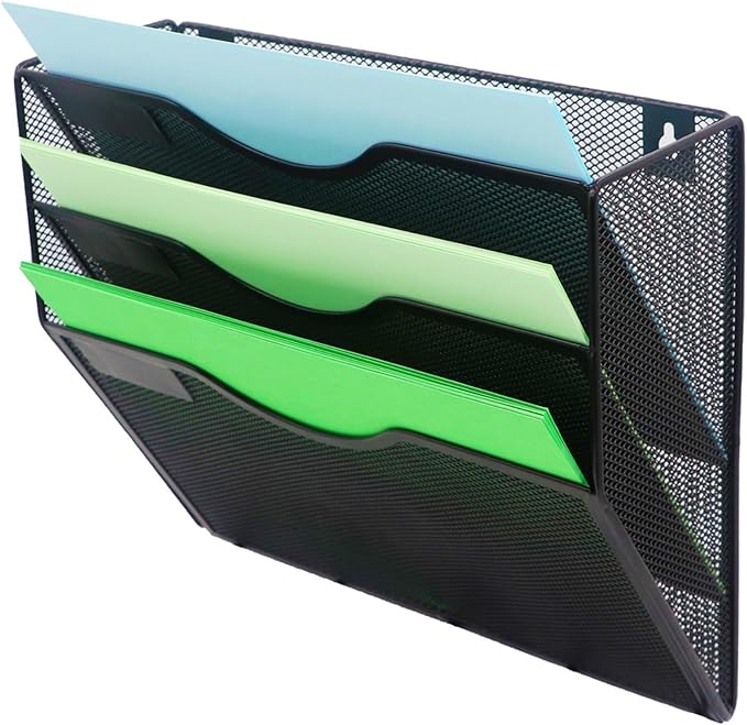 Kuntine.B Wall File Organizer Office Hanging Magazine Holder Wall File Organizer for Office Home - Image 3