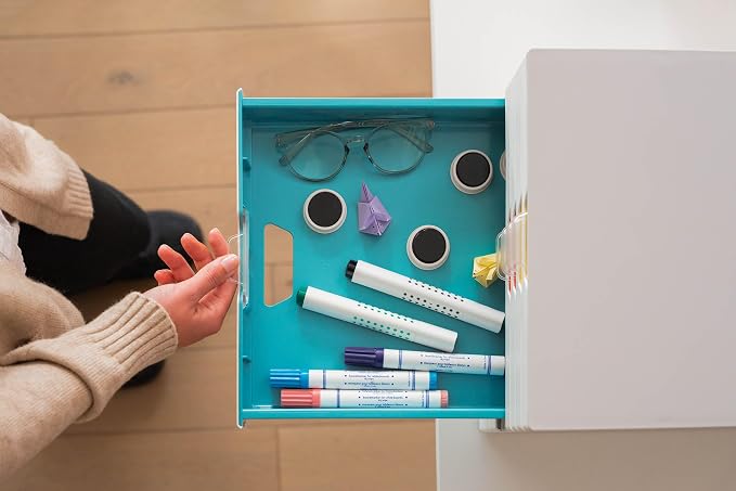 Durable VARICOLOR 7 Drawer Unit - White Desktop Drawer Set with 7 Color Coded Draws - Letter Size Files - Perfect for Storing Documents and Paper Work - Image 2
