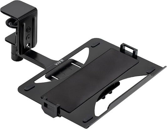 VIVO Clamp-on 12 x 9 inch Rotating Laptop Tray, Extra Sturdy Single Desk Swivel Clamp, Ergonomic Typing, Black, MOUNT-LAP1CB by Unknown