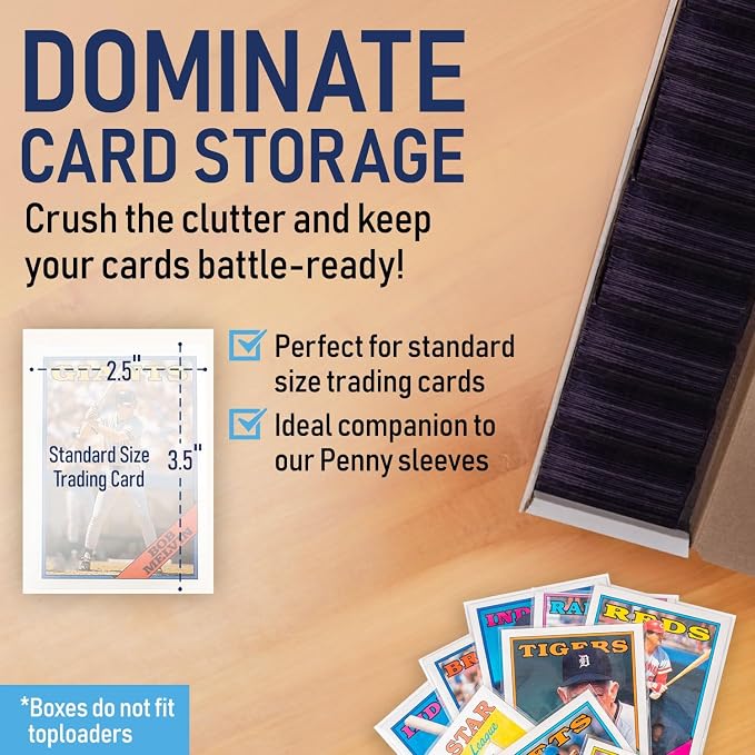Premium Trading Card Box Storage For Sports, Baseball, Football, Basketball, MTG & TCG Collector | Baseball Card Storage Boxes & Organizer For Magic Sorter Bulk. Sports Holder For Collection. - Image 3