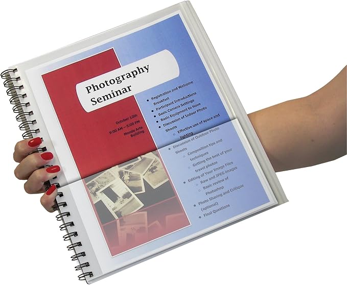 C-Line Eight-Pocket Portfolio with Security Flap, Polypropylene, 8.5 X 11, Black/White - Image 2