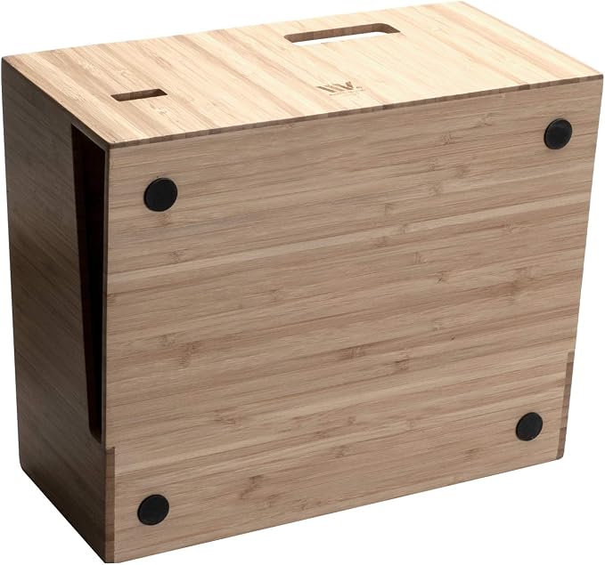 MobileVision Bamboo Paper Tray Office Organizer for Files, Documents, Letter Sorter, Envelopes and Magazine Holder (File & Paper Organizer) - Image 6