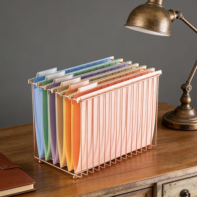 24 Plastic Letter Sized Hanging Folder with Labels, Dopamine Color | Keeps paperwork organized with vibrant color coding for quick identification at home, school, or work. - Image 5