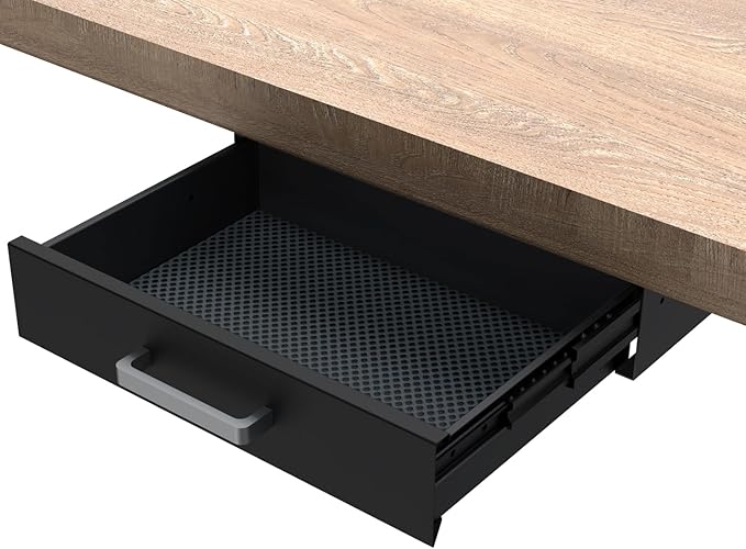 UNITEDPOWER Under Desk Drawer Storage, Pull-Out Office Hidden Counter Drawer, Metal Sliding Organizer Mount Below Table for Standing Electric Adjustable Height Desk, Black by UNITEDTOOLSUNITEDPOWER