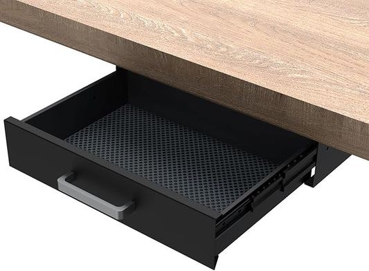 UNITEDPOWER Under Desk Drawer Storage, Pull-Out Office Hidden Counter Drawer, Metal Sliding Organizer Mount Below Table for Standing Electric Adjustable Height Desk, Black by UNITEDTOOLSUNITEDPOWER