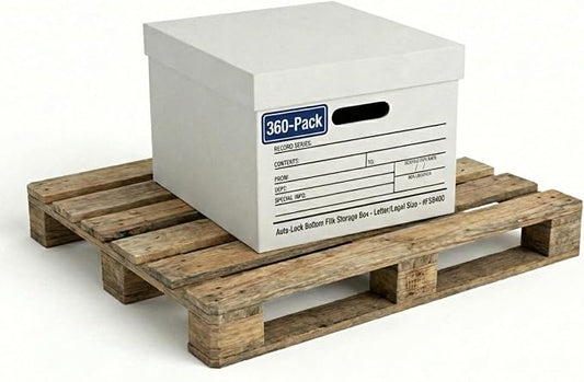 BOX USA File Boxes with Lids and Handles (360-Pack) - File Storage Boxes for Office Supplies, Book Storage, Moving, and Packaging, Fits Letter and Legal Paper, Removable Lid by BOXUSA
