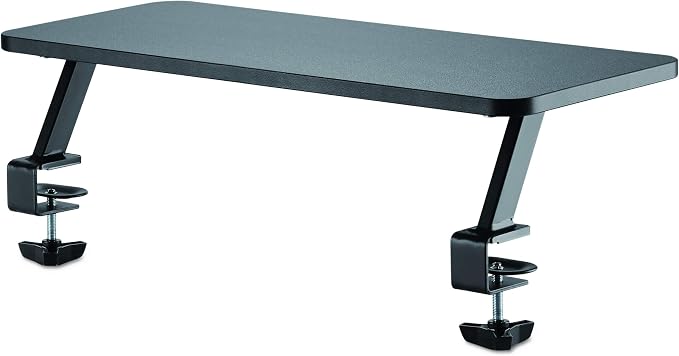 StarTech.com Monitor Riser Stand - Clamp-on Monitor Shelf for Desk - Extra Wide 25.6" (65 cm) for up to 34" Monitors - Black (MNRISERCLMP) - Image 2