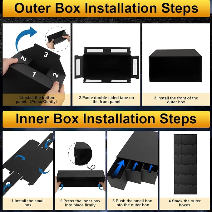 Trading Card Storage Box, 10800+ Card Organizer with 18 Inner Boxes & 72 Card Dividers, Fits Sleeved Cards & Toploaders for MTG, TCG, YGO, PTCG, Sports Cards, with Labels & Tapes - Image 6