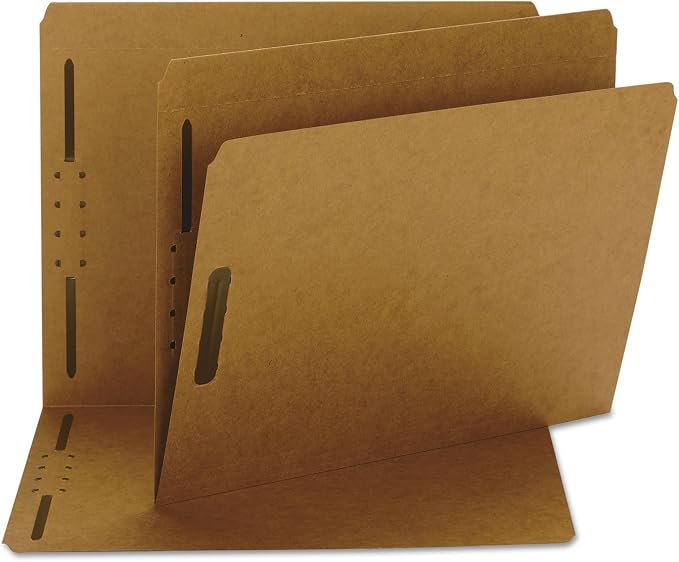 Smead Fastener File Folder, Reinforced Straight-Cut Tab, Letter Size, Kraft, 50 per Box (14813), Brown by SMEAD