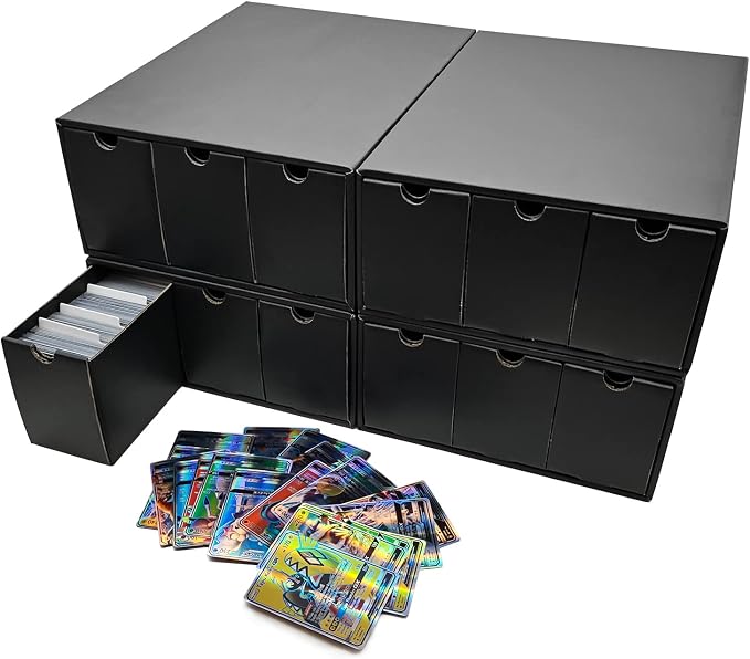 Trading Card Storage Box, Collector Cardboard Card Box with 50 Dividers for MTG TCG Magic Baseball Sports Cards Collection, 12 Drawers - Image 7
