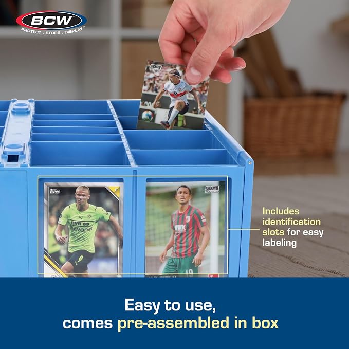 BCW Collectible Card Bin – Blue | Holds 3200 Cards | Includes 4 Dividers | Storage for Pokémon, MTG & Sports Cards - Image 5