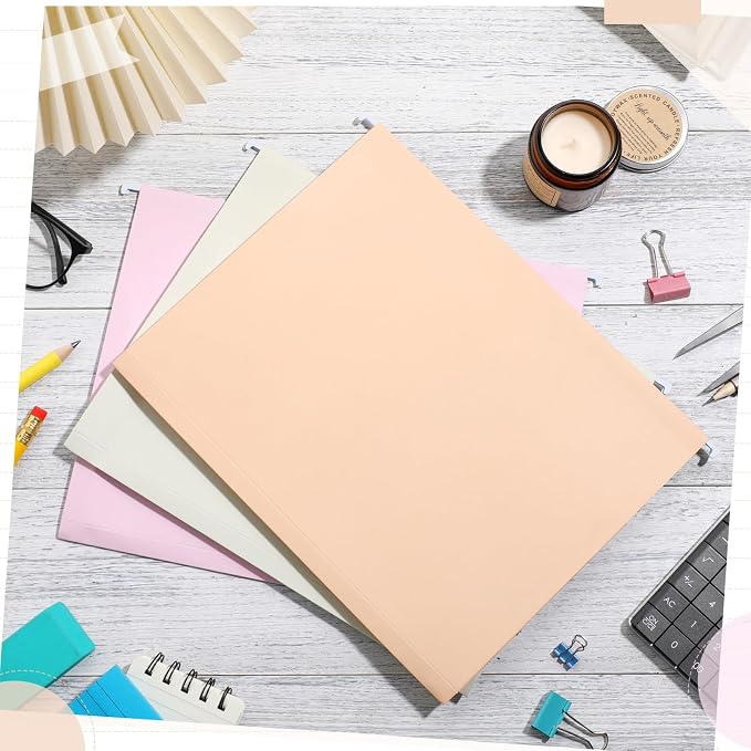 Yaomiao 24 Pack Hanging File Folders, 3 Pleats,Fresh Color | Letter Size File Cabinet Folders, with 1/5-cut Adjustable Tabs, Expandable Document Cabinet, Home Desk Office Organization - Image 5