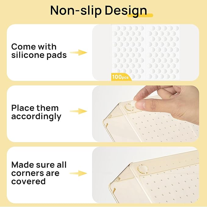 Vtopmart 25 Pack Plastic Drawer Organizers with Non-slip Rubber Pads | 4-Size Versatile Makeup Organizer, Storage Containers Small Bins for Makeup, Jewelries, Bedroom, Kitchen Utensils and Office - Image 6