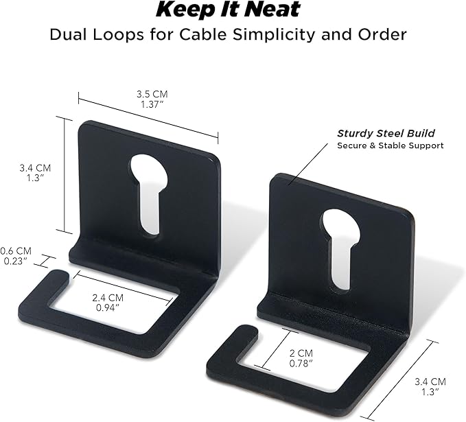 Moodular Cable Organizer 2-Pack Add-On for Rails, Do Not Use Alone | Accessory Only, Cables Organized, Hidden Yet Accessible, Durable & Secure, Tangle-Free & Efficient, Metal, Black, MSA-CO - Image 4