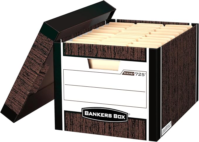 Bankers Box 12-Pack Heavy-Duty File Storage Boxes, Letter/Legal, FastFold | Archive with confidence using heavy-duty boxes, locking lids, and rugged construction that protects high-value records. by BankersBox