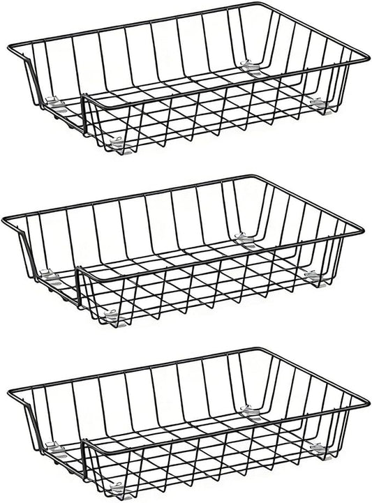 A4 Letter Magazine Desk File Storage Tray Organizer Bin (3 Pack) by Gawerk