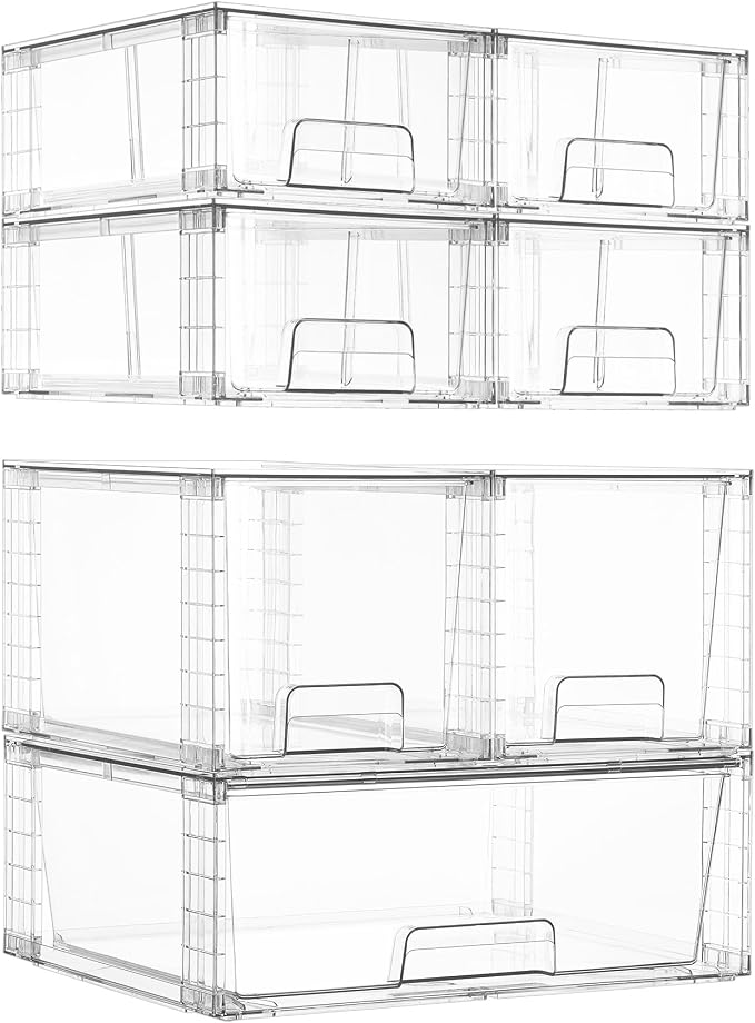 Vtopmart 7pack Easily Clear Storage Dawers by Vtopmart