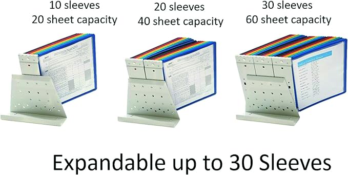 Durable VARIO 20 Pocket Desktop Reference System - Letter Size 10 Double-Sided Panels - Assorted Color Borders (Pack of 6) - Image 12