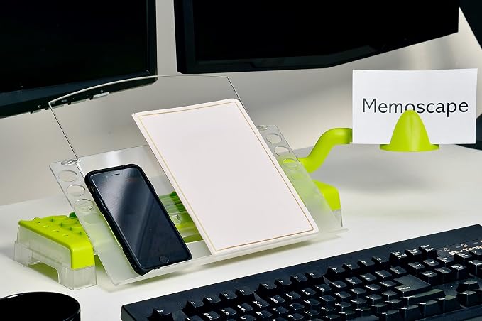 MemoScape Adjustable in-Line Document Holder for Typing | Reduce Neck Strain, Improve Focus, Boost Desk Organization/Workflow | Paper Holder Stand for Desk or Home Office - Avocado Green (VUR 3080) - Image 4