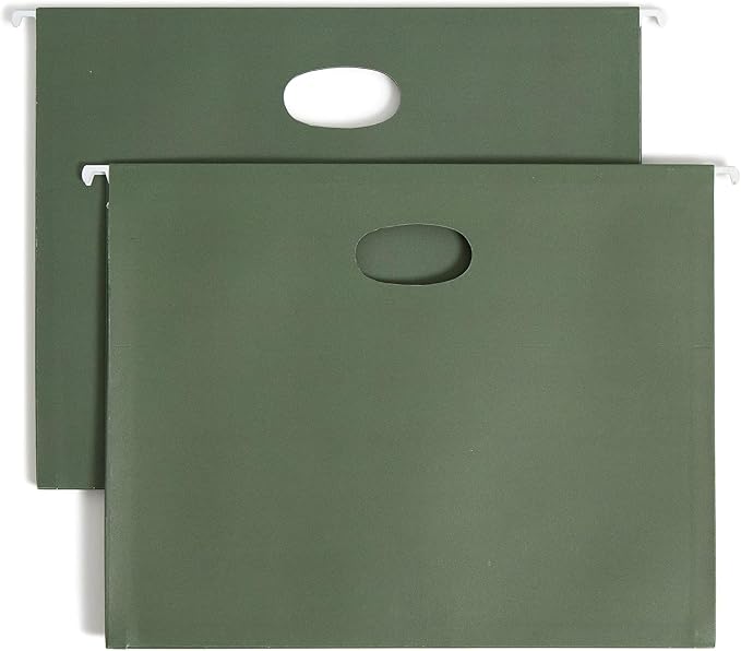 Smead Hanging File Pocket with Full-Height Gusset, 1-3/4" Expansion, Letter Size, Standard Green, 25 per Box (64218) - Image 2
