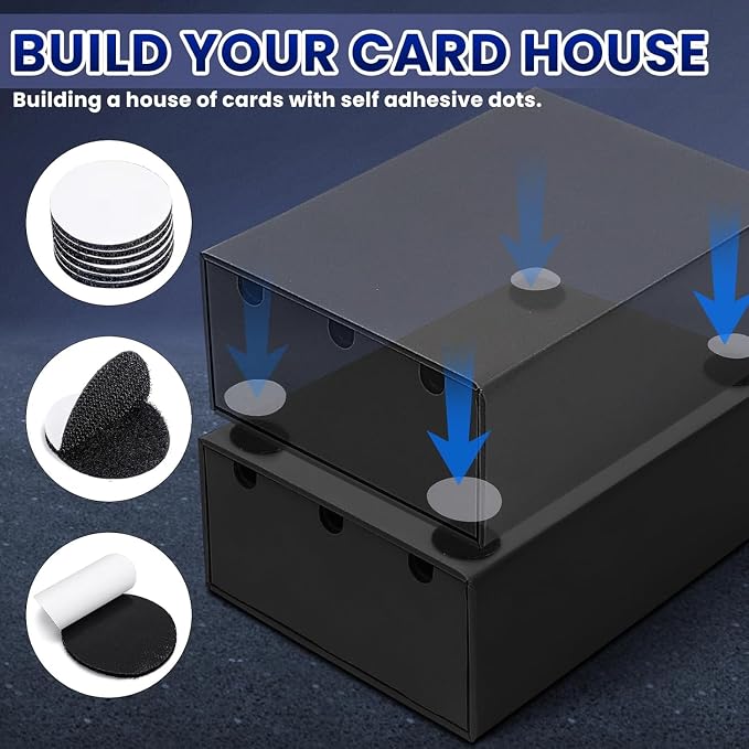 AOBOPLE Trading Card Storage Box,15000+ Cardboard Sports Card Boxes | Bulk Card Boxes with 60 Card Dividers,Labels +Tape,Stackable,Card Organizer for MTG TCG PTCG Sport Cards - Image 8