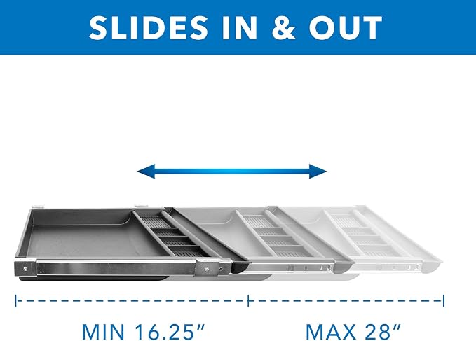 MOUNT-IT! Large Under Desk Pencil Drawer 16 inch Deep | 21.25” W, Ball Bearing Slide-Out Organizer for Office Supplies, Paper & Pencils | Fits Desks Over 1” Thick, Adjustable Extension 16.25”–28” - Image 8