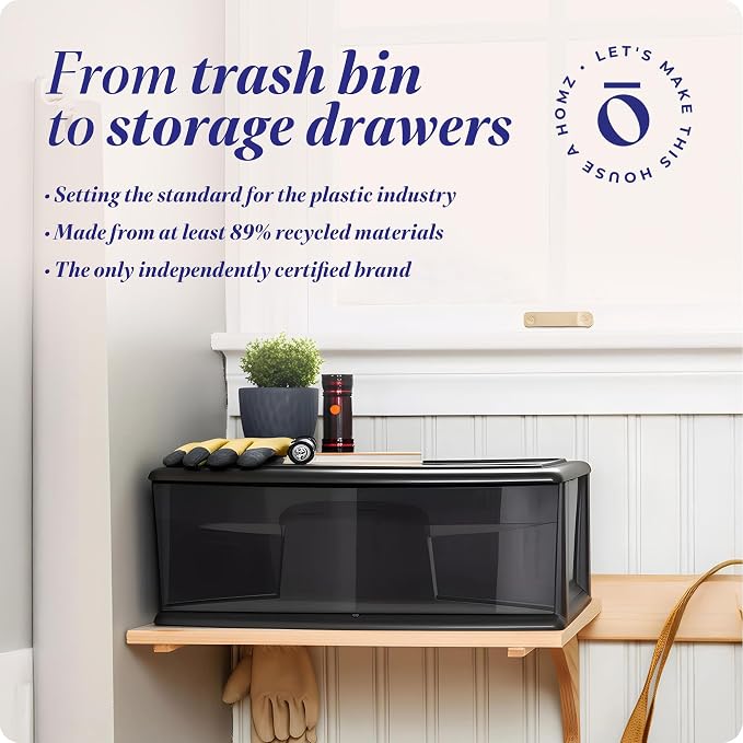 HOMZ 2-Pack 1-Drawer Storage Cart, Plastic Container with Smoke Tint, 15" Wide Body, Black Frame - Organizing Drawer Containers for Home, Bathroom, Bedroom, Office, and Classroom - Image 8