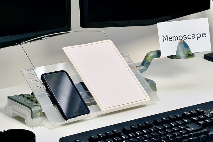 MemoScape Adjustable In-Line Document Holder for Typing | Reduce Neck Strain, Improve Focus, Boost Desk Organization, and Workflow | Paper Holder Stand for Desk and Home Office - Camouflage (VUR 4080) - Image 4
