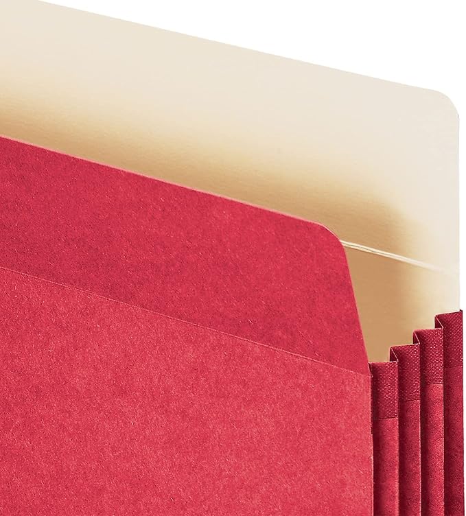 Smead File Pocket, Straight-Cut Tab, 3-1/2" Expansion, Letter Size, Red, 25 per Box (73231) - Image 7