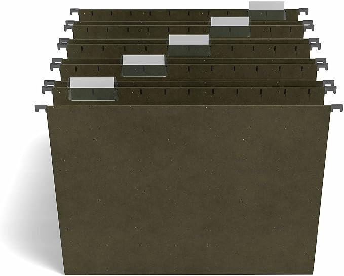 TRU RED Hanging File Folders, Letter Size, 5‑Tab, Standard Green, Heavy‑Duty Construction – 250/Box - Image 3