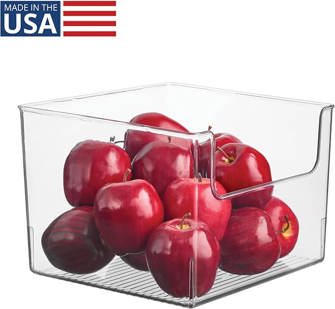 iDesign Open-Front Storage Bin, Clear | Kitchen, Pantry, Bathroom, Home Office, Made in USA - Image 2