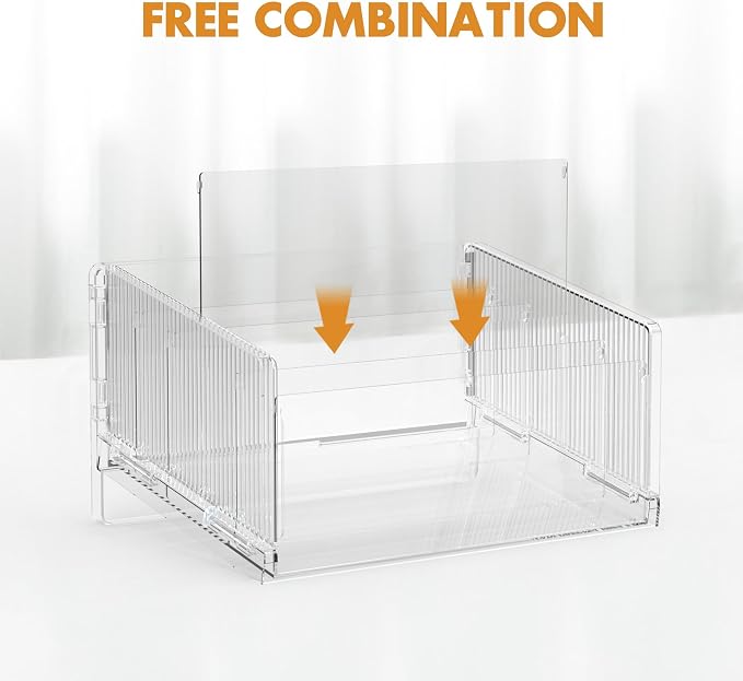 File Sorter Organizer, 5 Sections Acrylic Letter Tray 2 Pack | Desk Mail Organizer Letter Holder for Envelopes, Mail, Electronics - Image 6