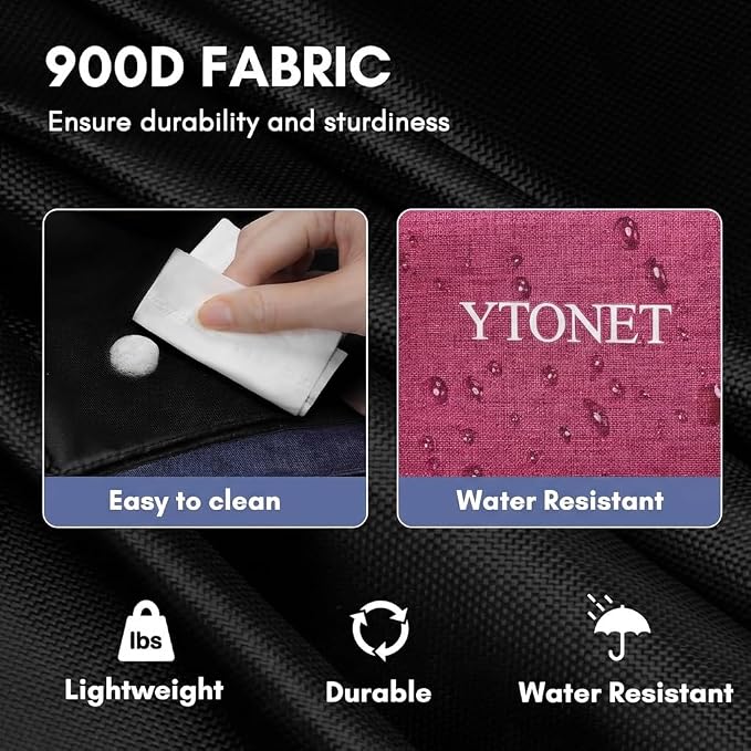 Ytonet Wearable Cleaning Supply Caddy, Foldable Cleaning Tote with Dividers | with Foldable Dividers, Portable Cleaning Bag for Housekeepers, Kitchen Supplies Organizer, Car Detailing Bag, Red - Image 4