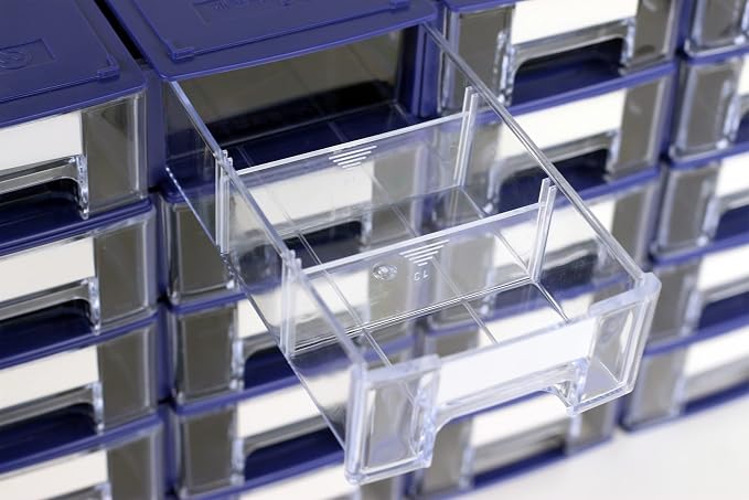 Stackable Storage Drawers Set of 20 with Dividers and Paper Labels - Image 5