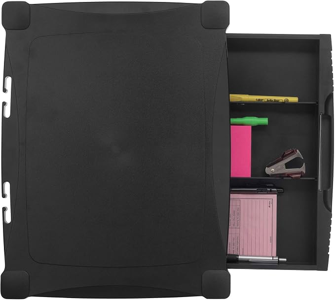 Kantek Monitor Stand With Drawer, 17" X 13.25" X 3" To 6.5", Black, Supports 50 Lbs - Image 5